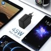 Lito - Wall Charger LC20 sieťová nabíjačka (USB-C výstup, PD45W, GaN technológia, nehorľavý PC materiál, EU vidlica) - čierna