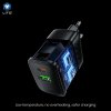 Lito - Wall Charger LC24 sieťová nabíjačka (USB-C + USB, PD65W, GaN technológia, nehorľavý PC materiál, EU vidlica) - čierna