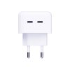 3mk - Wall Charger Hyper - 2x USB-C, 35W, 90° Charger Input, Compact Design - White