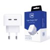 3mk - Wall Charger Hyper - 2x USB-C, 35W, 90° Charger Input, Compact Design - White