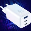 3mk - Wall Charger Hyper sieťová nabíjačka (USB-A / USB-C, GaN technológia, 65W, QX4+, nehorľavý materiál V0) - biela