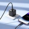 Borofone - Wall Charger Intenso BN19 sieťová nabíjačka (USB-C – Lightning kábel v balení, dual port, USB + USB-C, PD20W, QC3.0, 3A) - čierna