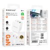 Borofone - Wall Charger Intenso BN19 sieťová nabíjačka (USB-C – Lightning kábel v balení, dual port, USB + USB-C, PD20W, QC3.0, 5V/3A) - biela