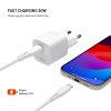 Fixed - Wall Charger Mini sieťová nabíjačka (GaN technológia, USB-C, PD3.0, 30W, kompaktný dizajn, USB-C kábel 1 m) - biela