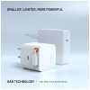 Fixed - Wall Charger (FIXCG65R-2C-WH) - GaN, 2x USB-C, 65W, PD3.0, with Retractable Cable- Black
