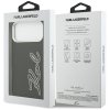 Karl Lagerfeld - Hardcase FW Grained with Signature Logo (KLHCP17XPGFKSRSK) - iPhone 17 Pro Max - Black