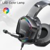 Yesido - Wired Headphones (EK01) - for Gaming, Jack 3.5mm, with Microphone, RGB LED Lights - Black