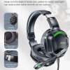 Yesido - Wired Headphones (EK01) - for Gaming, Jack 3.5mm, with Microphone, RGB LED Lights - Black