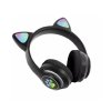 Borofone - Wireless Headphones Cat Ear (BO18) - Bluetooth V5.0, 400mAh, Ergonomic Design, LED Lights - Black