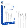 Lito - Wired Earphones (LF01A) - Jack 3.5mm, Stereo, Half In-ear, with HD Microphone, 1.2m - White