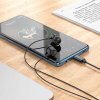 Borofone - Wired Earphones Delicious BM77 káblové slúchadlá (USB-C, mikrofón, stereo bass, Hi-Fi zvuk, univerzálne, 1.2 m) - čierne