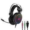 Havit - Gaming Headphones Gamenote H2016d herné slúchadlá (herné využitie, mikrofón, RGB podsvietenie, USB, 3.5 mm jack) - čierne