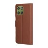 Techsuit - Leather Folio kožené knižkové puzdro pre Motorola Edge 70 – hnedé