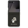 Karl Lagerfeld - Saffiano Karl&Choupette Pin kryt zo saffiano kože pre Samsung Galaxy Z Flip7 – čierny