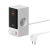 Baseus - Extension Cord PowerCombo predlžovací kábel s 2× USB, 2× USB-C a zásuvkou Schuko, 65 W – biely