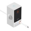 Baseus - Extension Cord PowerCombo predlžovací kábel s 2× USB, 2× USB-C a zásuvkou Schuko, 65 W – biely