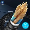 Lito - Data Cable dátový a nabíjací kábel USB-C na USB-C High Speed Charge 100 W s LED displejom, 1,2 m – čierny