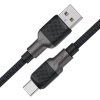 Acefast - Data Cable dátový a nabíjací kábel USB na USB-C Fast Charge 3 A, odolný silikón (25 000 ohybov), 1,2 m – čierny