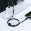 Acefast - Data Cable dátový a nabíjací kábel USB na USB-C Fast Charge 3 A, nylonové opletenie, 1,2 m – čierny
