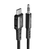 Acefast - Audio Cable Adapter audio adaptér USB-C na 3,5 mm jack (samec) s Hi-Fi DAC digitálnym dekódovaním, nylonové opletenie, 1,2 m – čierny