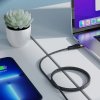 Acefast - Data Cable magnetický dátový a nabíjací kábel USB-C na USB-C Fast Charge 60 W (3 A), nastaviteľná dĺžka, 1,2 m – čierny