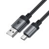 Acefast - Data Cable dátový a nabíjací kábel USB na USB-C Fast Charge 3 A, nylonové opletenie, 1,2 m – čierny