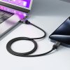 Acefast - Data Cable dátový a nabíjací kábel USB-C na USB-C Fast Charge 60 W (3 A), nylonové opletenie, 1,2 m – čierny