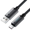 Acefast - Data Cable dátový a nabíjací kábel USB na USB-C Fast Charge 3 A, nylonové opletenie, 1,2 m – čierny