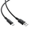 Acefast - Data Cable dátový a nabíjací kábel USB na USB-C Fast Charge 3 A, mäkký silikón, odolný proti ohybu, 1,2 m – čierny