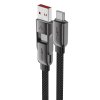 Acefast - Data Cable dátový a nabíjací kábel USB-C na USB / USB-C Fast Charge 60 W (3 A), odolný proti ohybu, zliatina zinku, 1,2 m – čierny