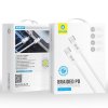 Blueo - Data Cable dátový a nabíjací kábel USB-C na USB-C Fast Charge, opletený, 2 m – biely