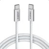 Anker - Data Cable Zolo dátový a nabíjací kábel USB-C na USB-C Ultra-Fast Charge 240 W (PD 3.1), opletený, 1 m – biely