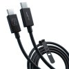 3mk - Data Cable Hyper Thunderbolt 3 dátový a nabíjací kábel USB-C na USB-C Thunderbolt 3 8K@60 Hz, PD 240 W, 40 Gb/s, 1 m – čierny