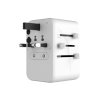 Fixed - Travel Adapter Voyager cestovný adaptér pre EU / UK / USA / AUS s 2× USB a 3× USB-C, GaN, PD 65 W, 10 A / 2500 W – biely