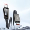 Mcdodo - Data Cable Rythm Series dátový a nabíjací kábel USB-C na USB-C PD Fast Charge 100 W s LED displejom, 1,2 m – čierny