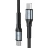 3mk - Data Cable Hyper N-Series dátový a nabíjací kábel USB-C na USB-C Fast Charge 60 W (20 V / 3 A), 2 m – čierny