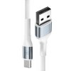 3mk - Data Cable Hyper N-Series dátový a nabíjací kábel USB na USB-C 18 W (9 V / 2 A), 1 m – biely