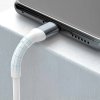 3mk - Data Cable Hyper N-Series dátový a nabíjací kábel USB-C na USB-C 100 W (20 V / 5 A), 1 m – biely