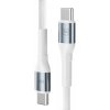 3mk - Data Cable Hyper N-Series dátový a nabíjací kábel USB-C na USB-C 100 W (20 V / 5 A), 1 m – biely