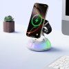 Yesido - Wireless Charging Station 3in1 (DS31) - for iPhone, Apple Watch, AirPods, Magnetic Grip, RGB Lighting - White