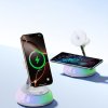Yesido - Wireless Charging Station 3in1 (DS31) - for iPhone, Apple Watch, AirPods, Magnetic Grip, RGB Lighting - White