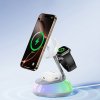 Yesido - Wireless Charging Station 3in1 (DS31) bezdrôtová nabíjacia stanica 3 v 1 pre iPhone, Apple Watch a AirPods, magnetický úchop, RGB podsvietenie – biela
