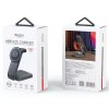 Yesido - Wireless Charging Station (DS26) magnetická bezdrôtová nabíjacia stanica pre telefón, hodinky a slúchadlá, skladacia, stojan, nočné svetlo, 15 W – sivá