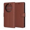 Techsuit - Leather Folio kožené knižkové puzdro pre Honor Magic8 Lite – hnedé