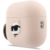 Karl Lagerfeld - Silicone Chaupette Head 3D (KLAP3RUNCHP) - Apple AirPods Pro 3 - Pink