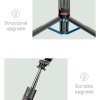 Techsuit - Selfie Stick (L13) selfie tyč so stabilným výsuvným statívom, Bluetooth diaľkové ovládanie, 113 cm – čierna