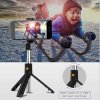 Techsuit - Selfie Stick (K07) selfie tyč s kompaktným statívom, Bluetooth diaľkové ovládanie, skladacia, 70 cm – čierna