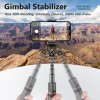 Techsuit - Selfie Stick (L19) selfie tyč so stabilným monopodom a statívom, Bluetooth diaľkové ovládanie, batéria 400 mAh, 70 cm – čierna
