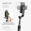 Techsuit - Selfie Stick (L08) selfie tyč so stabilným gimbalom a statívom, Bluetooth diaľkové ovládanie, 360° rotácia, 86 cm – čierna