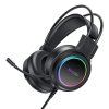Yesido - Wired Headphones (EK05) - for Gaming, USB, with Microphone, RGB LED Lights - Black